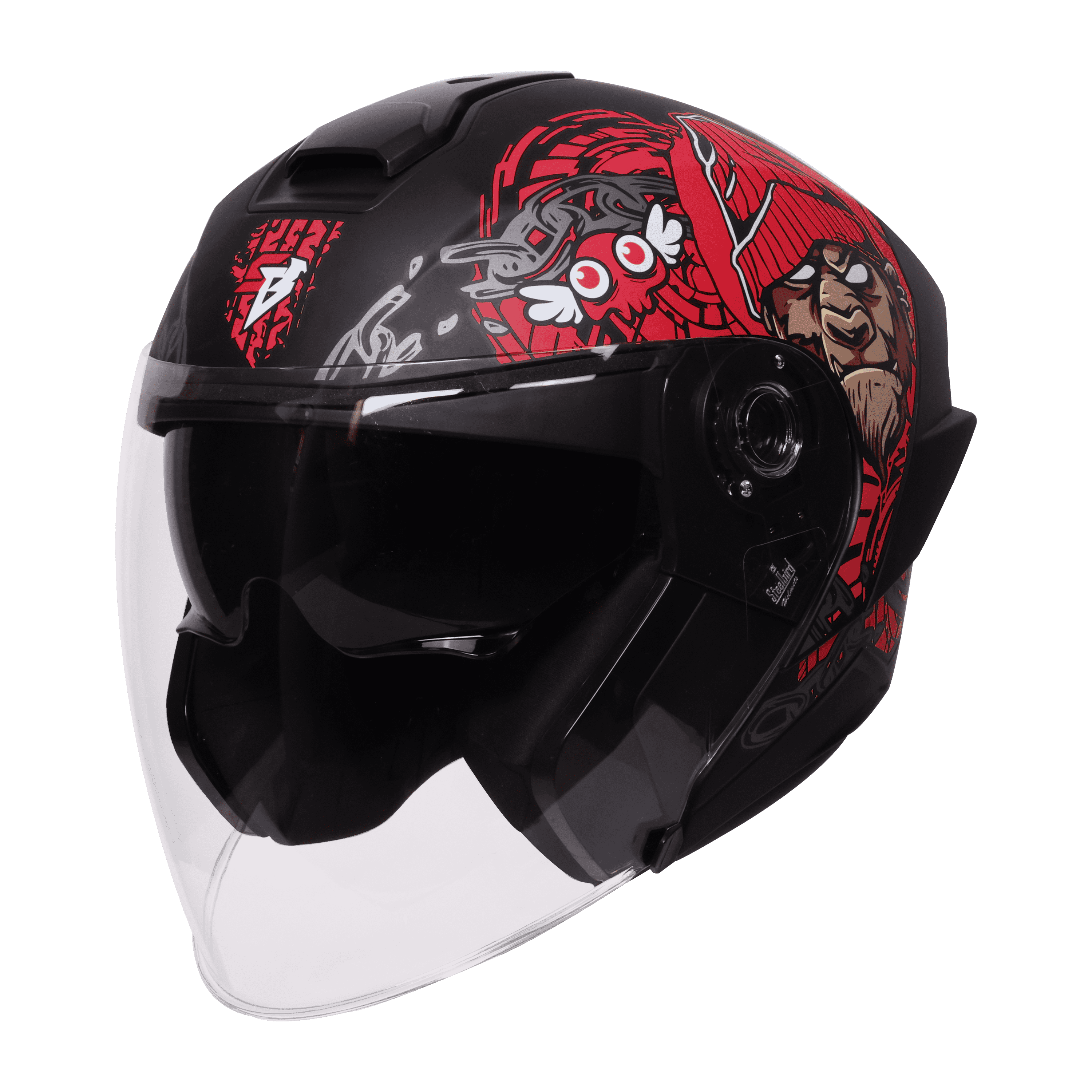 SBA-10 ISS MAD APE MAT BLACK WITH RED